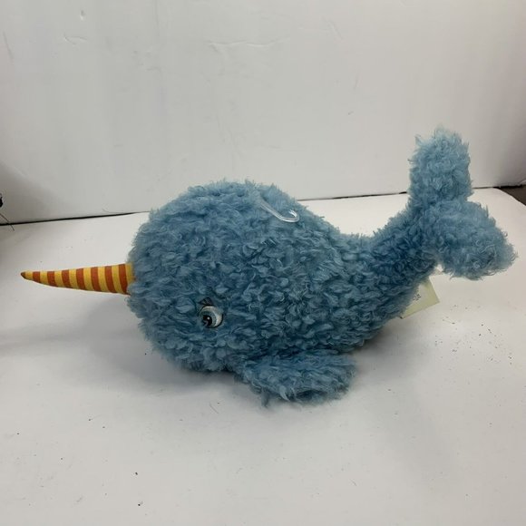 Furriends Bunnies by the Bay Wally the Narwhal Whale Plush Stuffed Animal Curly - Picture 9 of 9